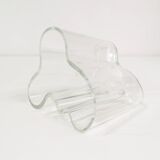 Mid Century pair of vases - glass vessels, Littala, designed by Alvar Aalto, Finland, 1980s.