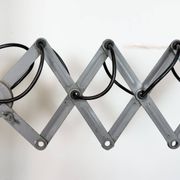 Industrial Grey Scissor Wall Lamp, 1960s
