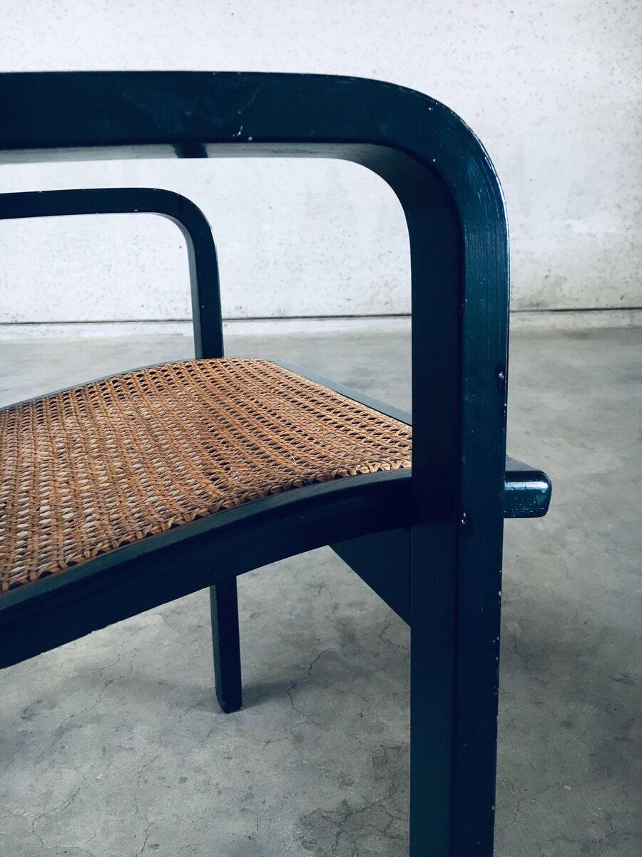 Italian Design Bentwood & Webbing Armchair, 1970s