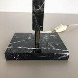 hollywood regency marble table light with opal shade, Italy 1950