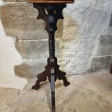 Antique pedestal table in blackened wood – circa 1900