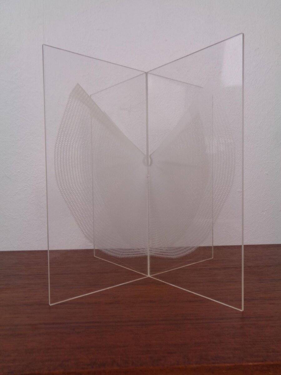 German Wing Object Sculpture in Acrylic Glass by Heinz Mack, 1980