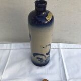 Bouteille grès bleu & gris alsace A. Ehret avec bouchon vintage