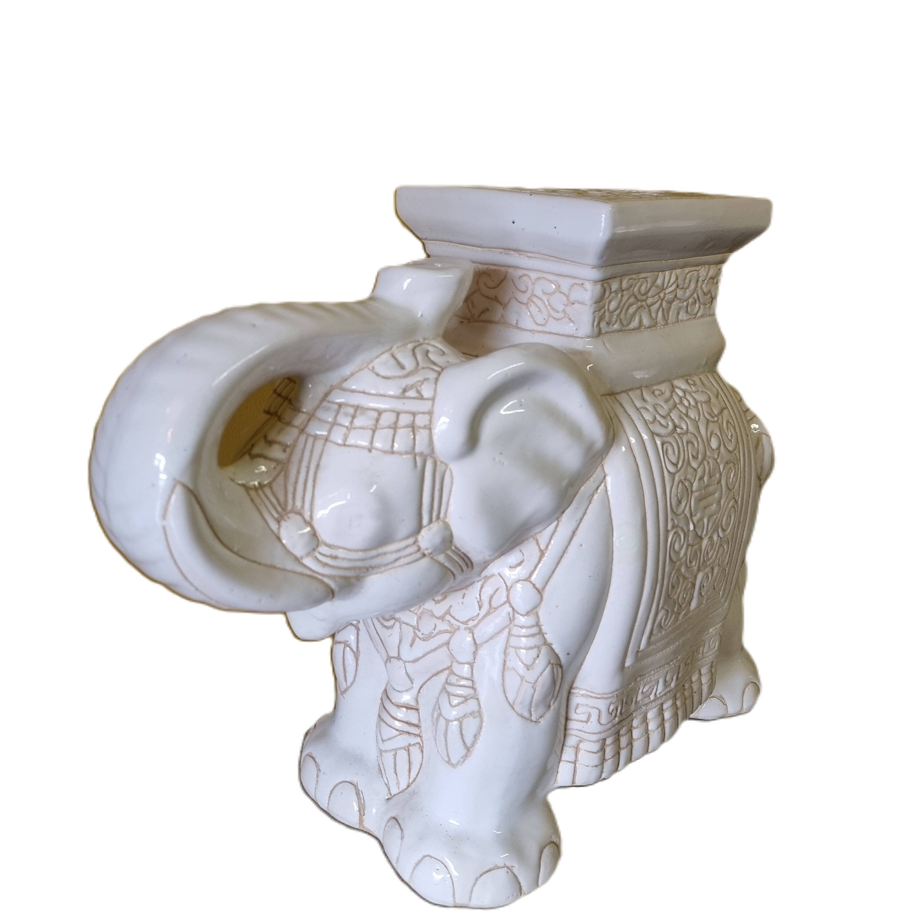 Vintage Ceramic Elephant Plant Table Mid 20th Century