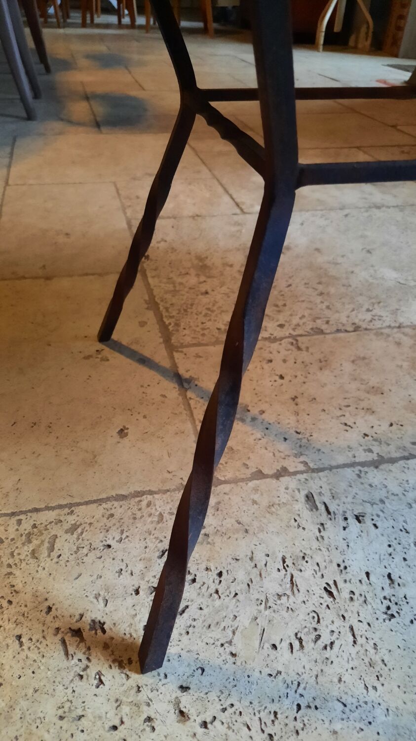 Metal coffee table and tiles year 50