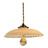 Opaline dentelée et bombée ancienne style bistrot fil corde