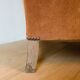 Art Deco club armchair in wood and rust brown velvet, circa 1930.