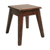 Tabouret bas d'atelier en pin, 1950