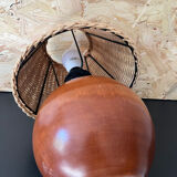 Lampe boule en bois