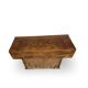 Italian burl walnut art deco console table, 1930s.