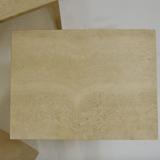 Set of 3 tables in travertine 1970