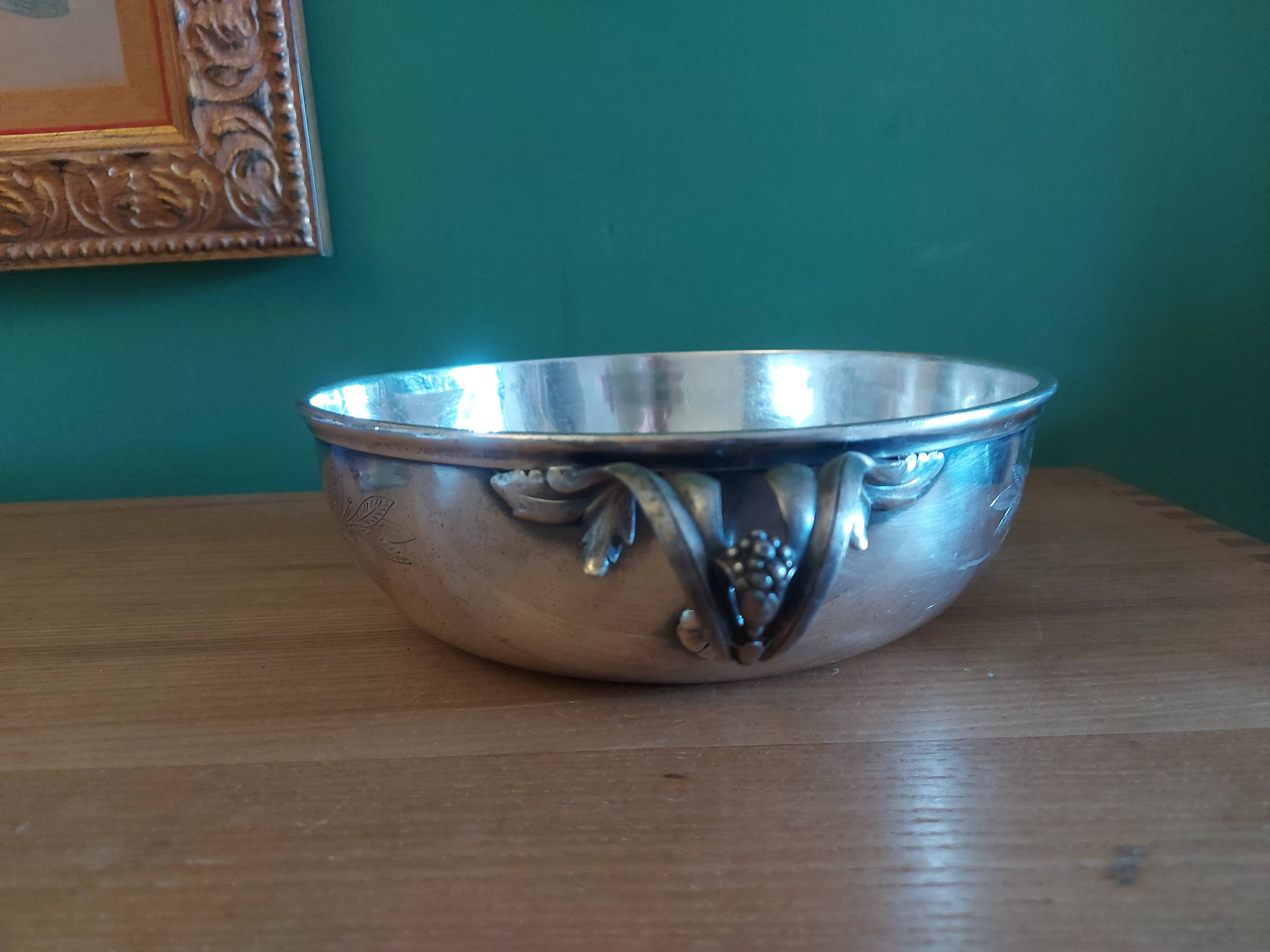 Christofle silver metal dish for maritime couriers