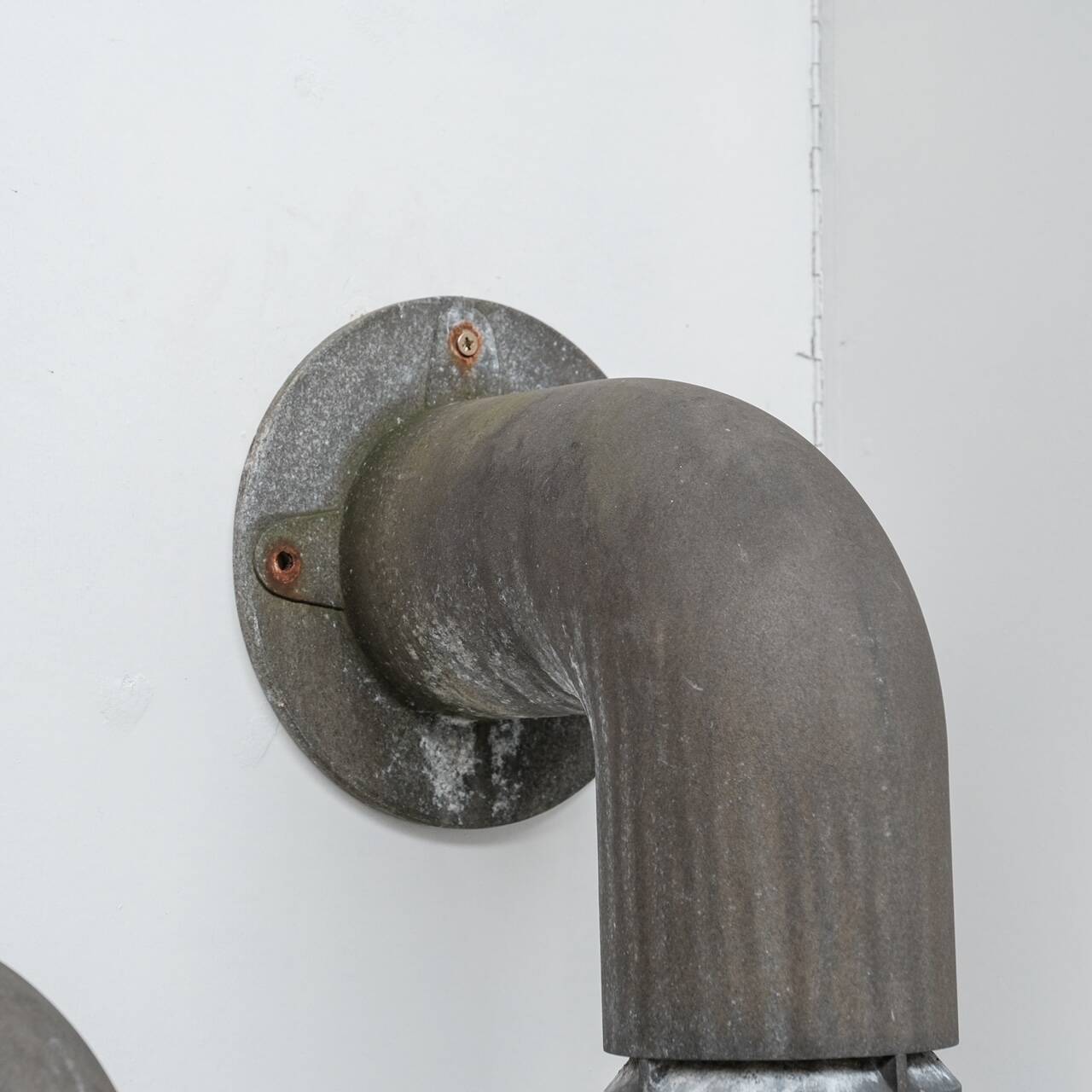 Ole Pless Jørgensen 'Pipeline' Pair of Galvanized Metal Wall Lights