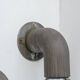 Ole Pless Jørgensen 'Pipeline' Pair of Galvanized Metal Wall Lights