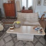 70s travertine coffee table