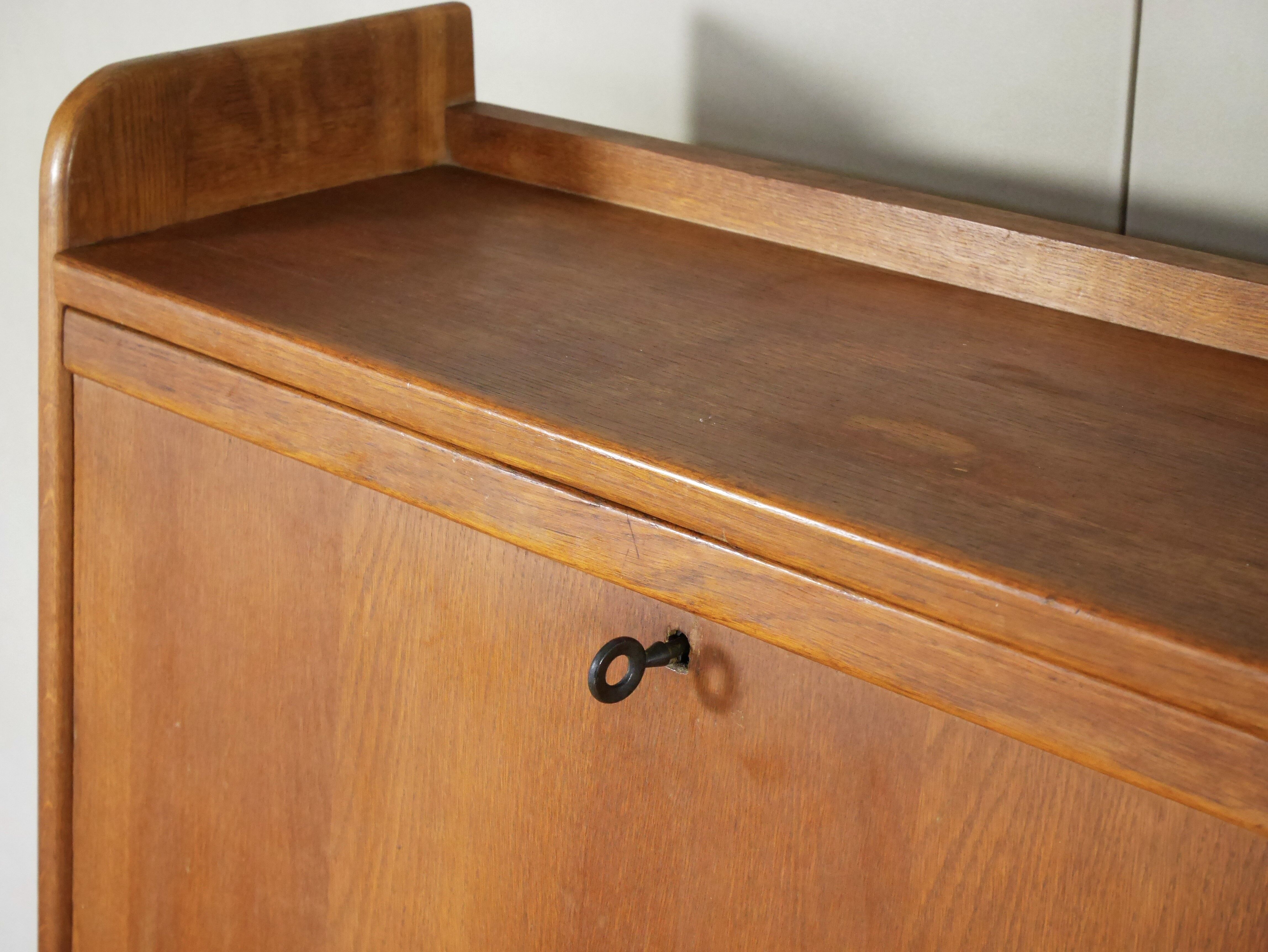 50s oak secretary