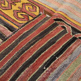 Wool on cotton kilim rug 202x166cm