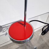 Red and chrome eyeball lamp