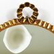Round wall mirror in gilded wood, mid-century, C. Allodi & G. Subelli, Italy, 1950s.