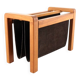 Salling stolefabrik magazine rack with leather in teak