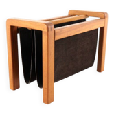 Salling stolefabrik magazine rack with leather in teak