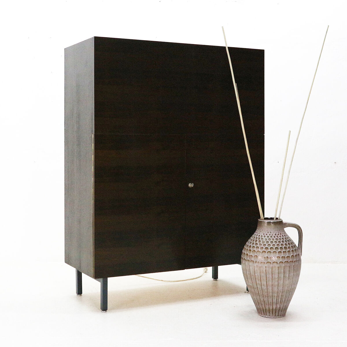 Writing desk, dark walnut stained 1960