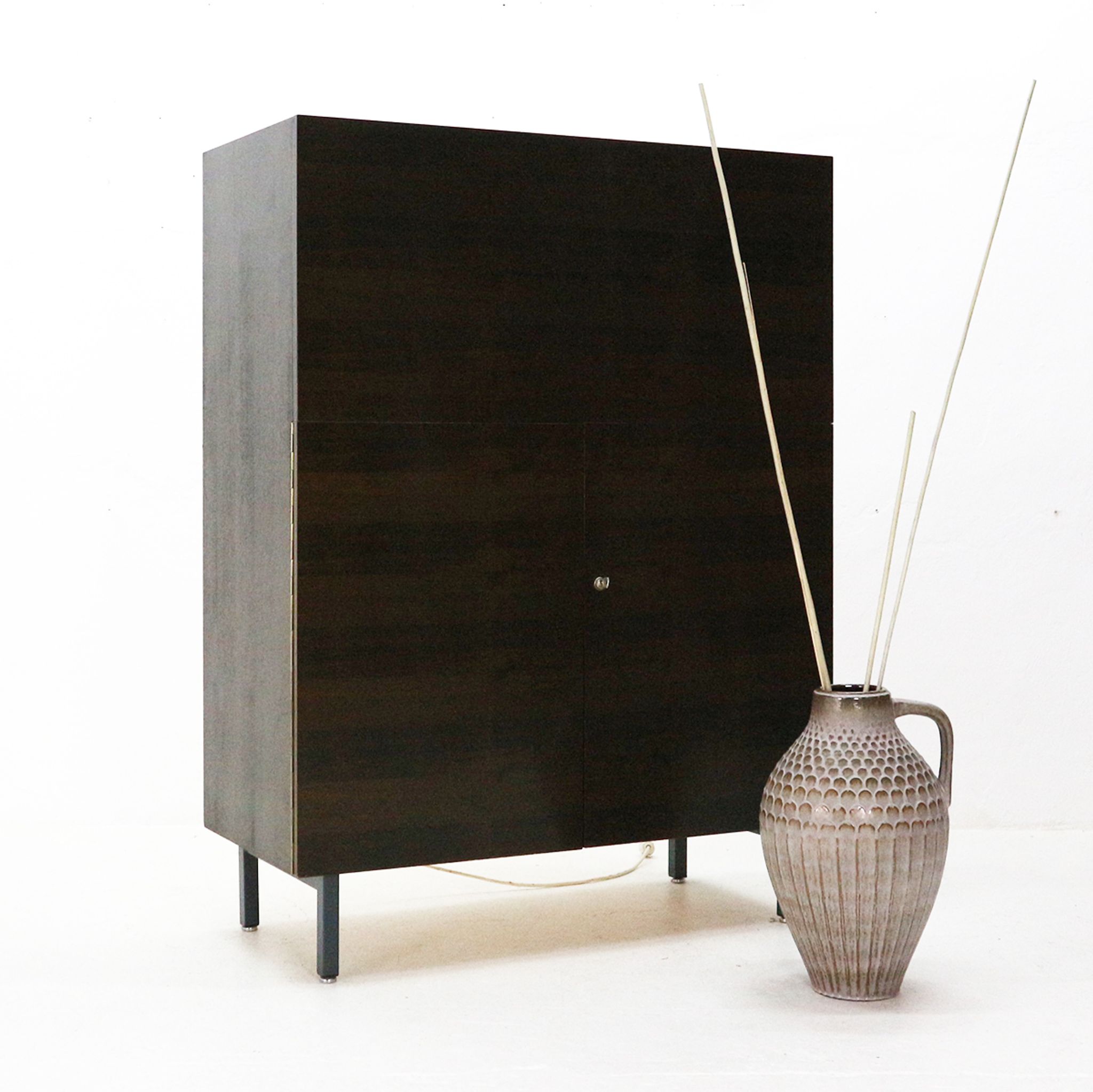 Writing desk, dark walnut stained 1960