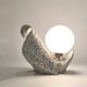 "Speckled dove" ceramic bird lamp, 1970