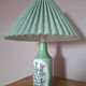 Vintage ceramic lamp, AK Kaiser, Germany, antique light fixture.