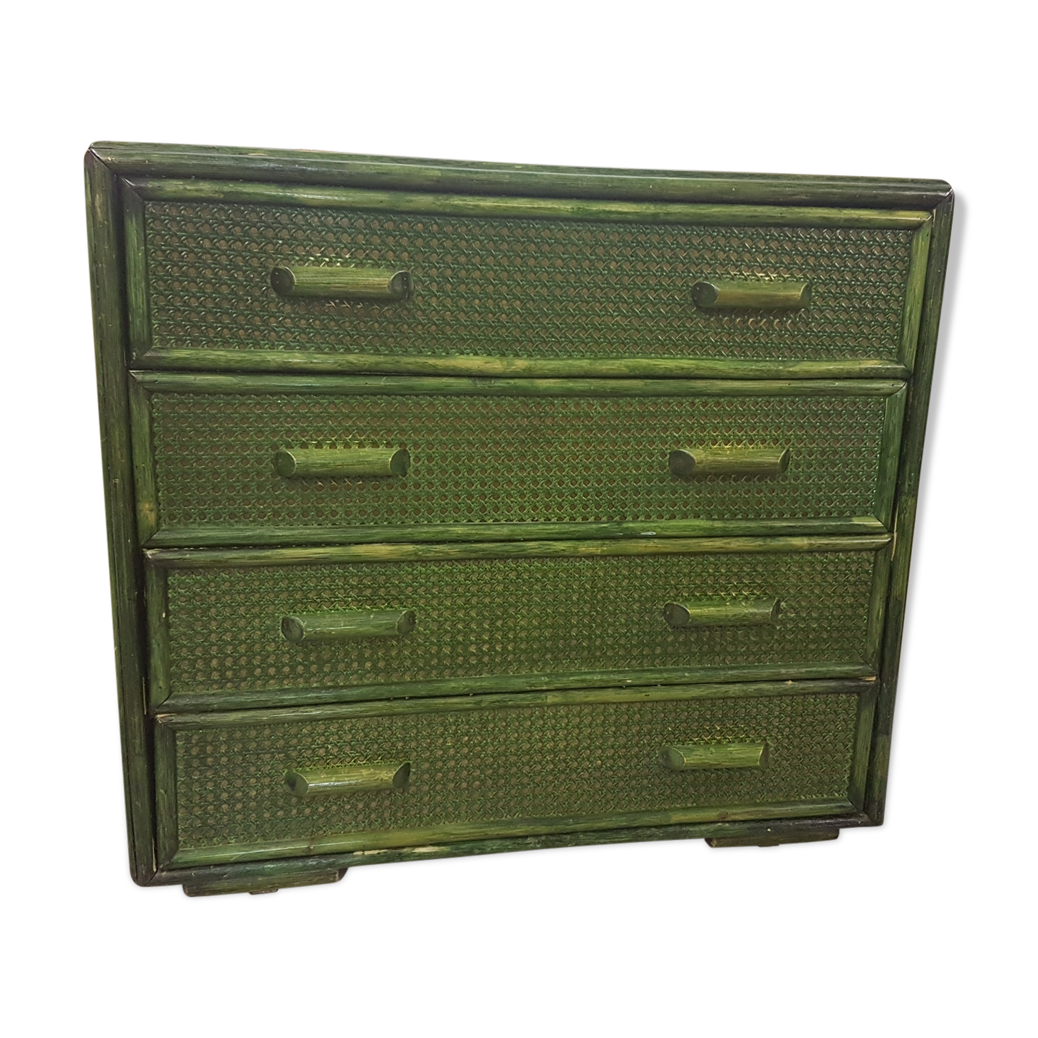 Chest of drawers vintage rattan