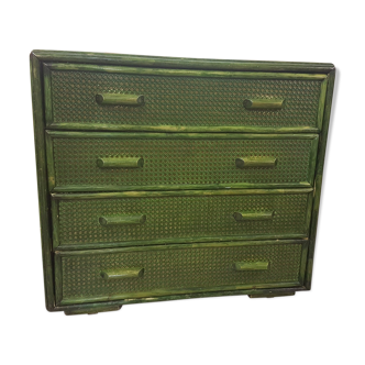 Chest of drawers vintage rattan