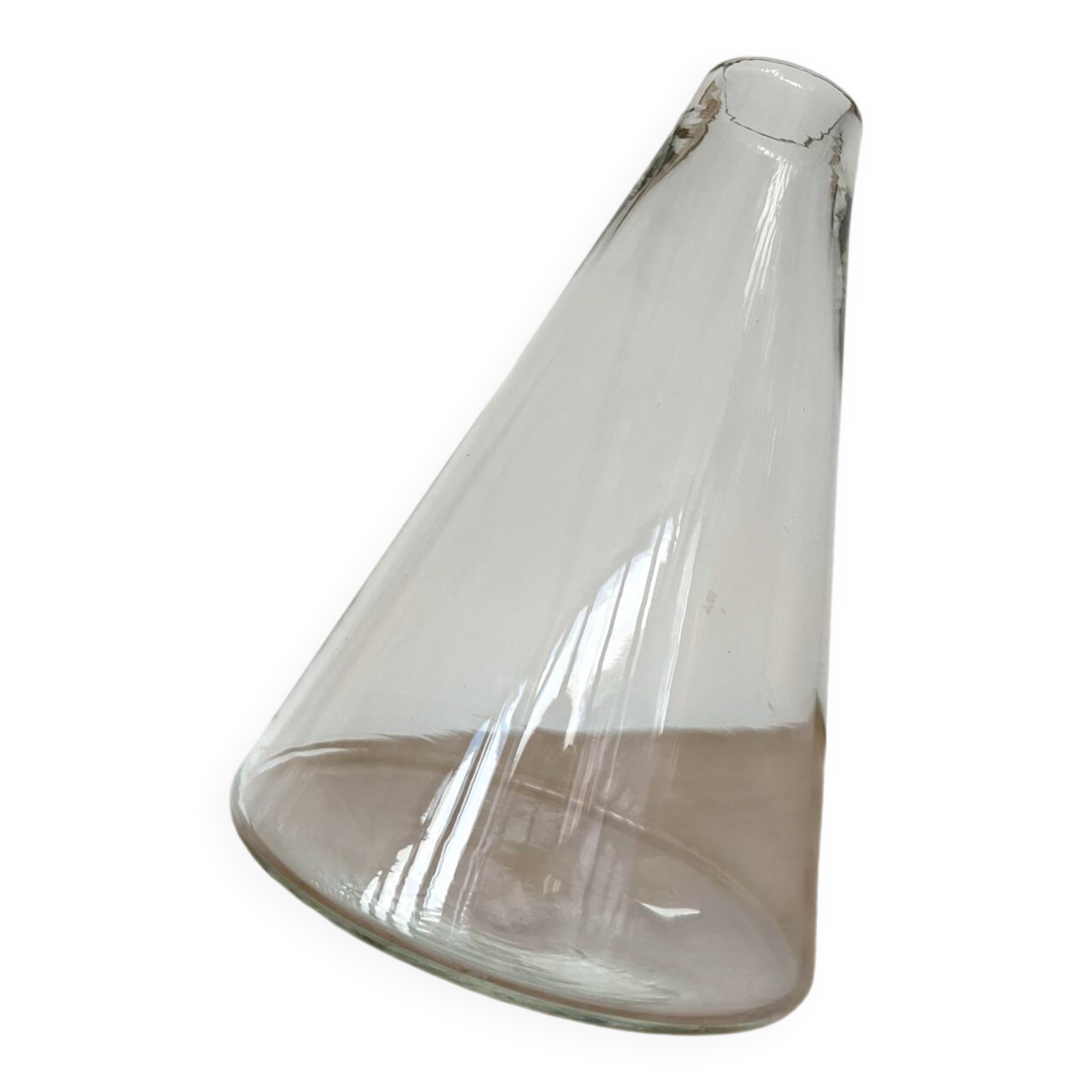 Vase verre culbuto H 21cm