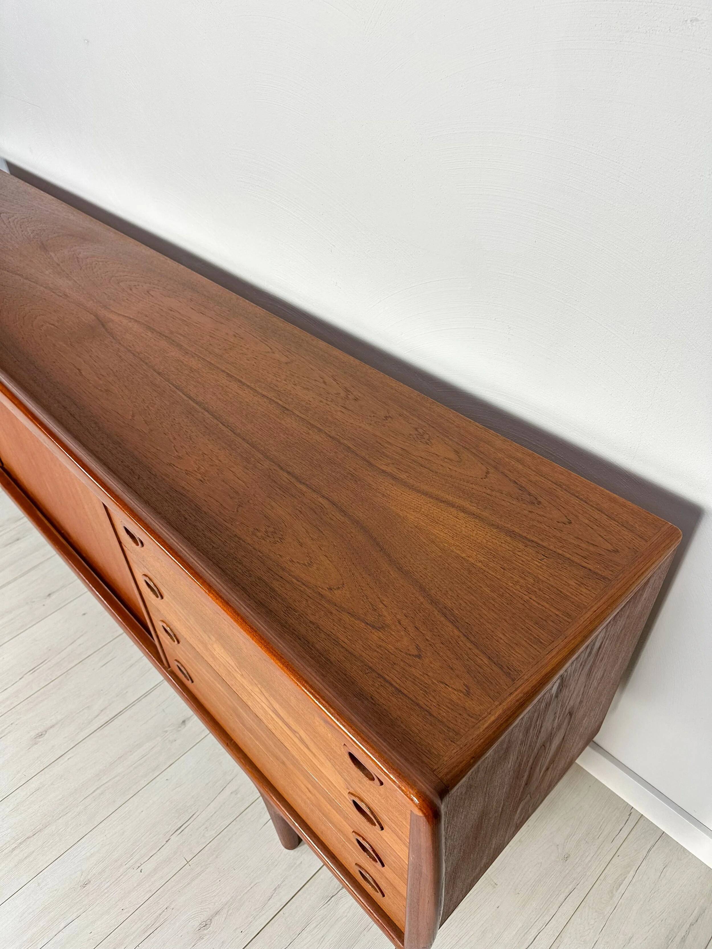 1960s Vintage Mid-Century Danish Teak Sideboard by H.P. Hansen