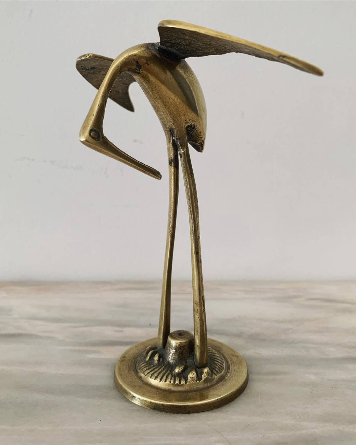 Vintage brass crane