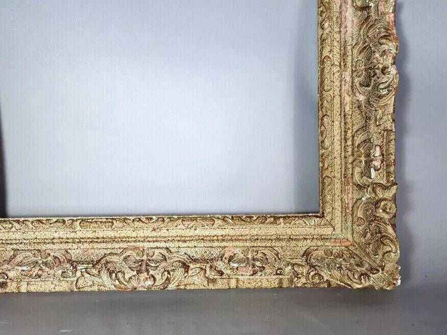 Large old Montparnasse carved wood frame 72x63 for painting 52x44 cm B161