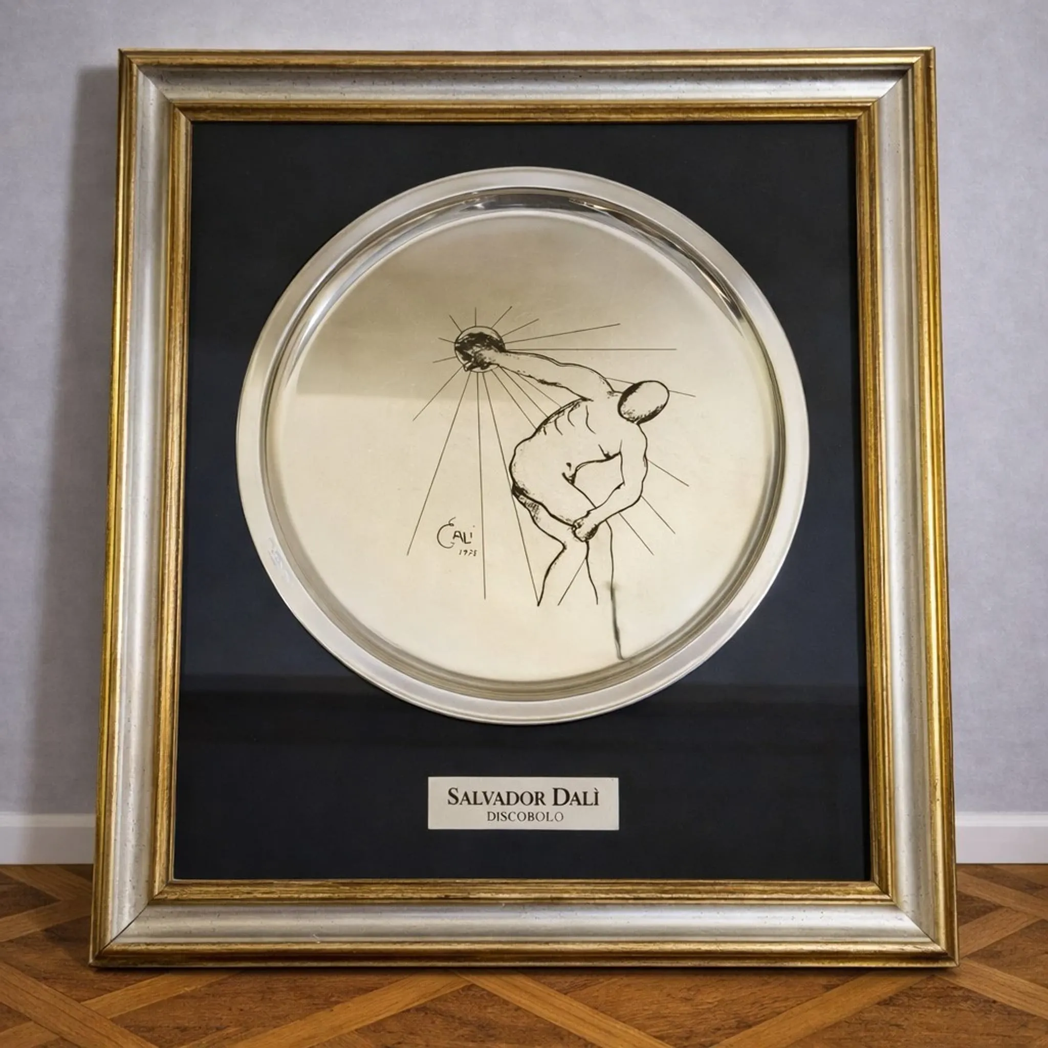 Silver-plated plate – Screen printing – Numbered edition 816/1500