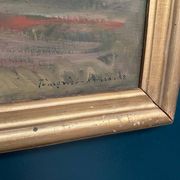 Huile sur toile originale suédoise – "Paysage" par Tornqvist – Signée – Datée 1932 – Encadrée