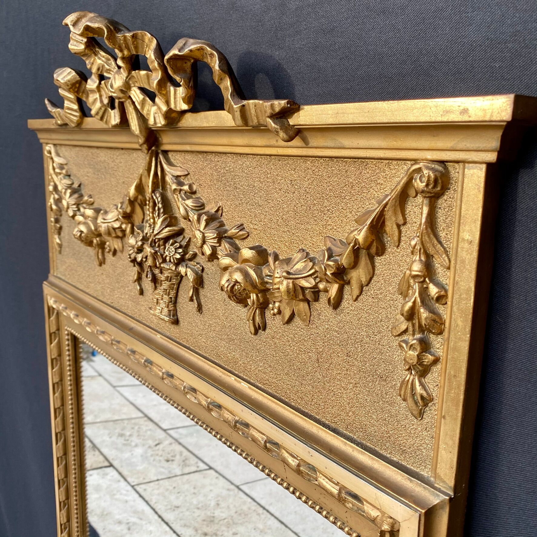 Louis XVI style Trumeau style mirror