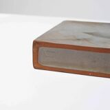 Unique square ceramic vase, Czechoslovakia, 1960s