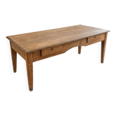 Grande table de ferme ancienne en bois massif – 194 cm