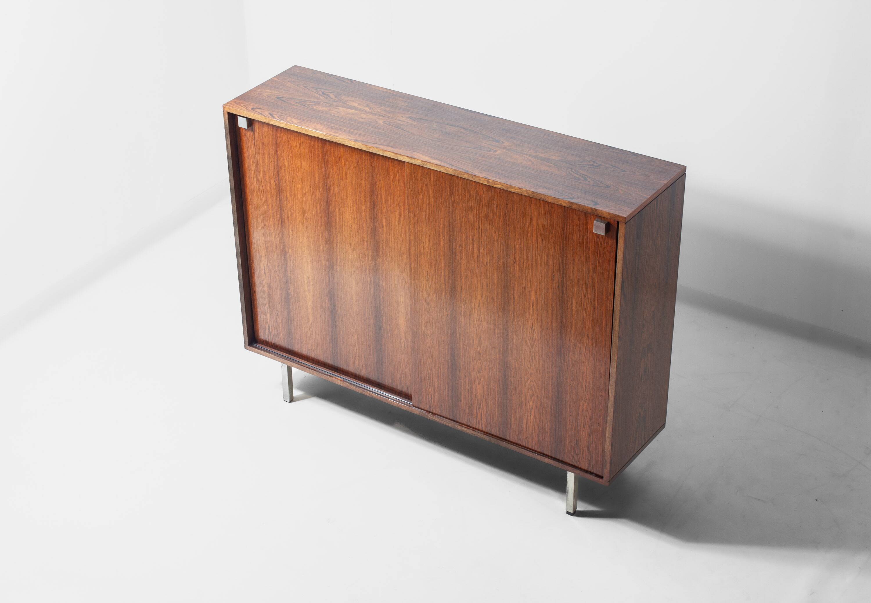 Minimalist storage cabinet in teak by Alfred Hendrickx, 1960