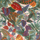 Vintage foliage jungle square tablecloth