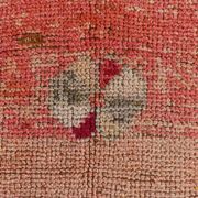 Tapis kilim ancien tons rouges et gris, motifs géométriques turcs,99x343 Cm