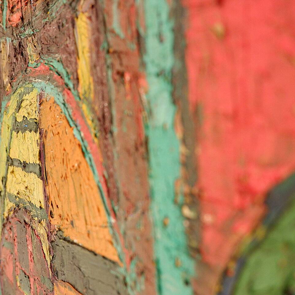 Patrick BOUDON (1944-2019) "Humanoid" oil on canvas