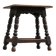 Rustic stool or side table in turned and carved solid oak, 19th century.