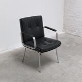 Executive leather armchair by Egon Eiermann for Wilde + Spieth, 1960s