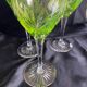 Set of 4 cut crystal white wine glasses