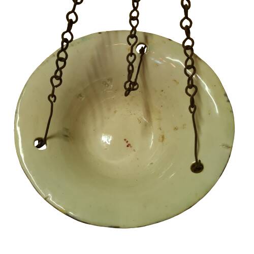French Art Nouveau Majolica Hanging Flower Pot, Early 20th Century