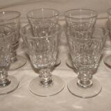 8 crystal aperitif glasses by "Baccarat", model "Caton"