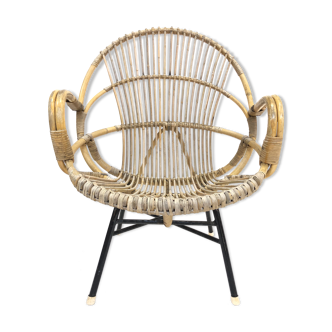 Rattan chair Dirk van Sliedregt Rohe Noordwolde Netherlands 1960